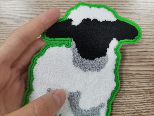 Van de de Etikettenhanddoek van de hitteoverdracht Katoenen van het het Borduurwerkflard Aangepast Materiaal