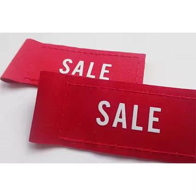 Gepersonaliseerd merk logo verkoop label kleding label schermdruk logo geweven label