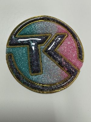 Paars Design Warmteoverdracht Aangepaste Regenboog Gekleurde Holografische Effect Metallic Zachte TPU Patches Voor Op Jeans