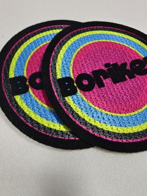 Aangepaste Heat Press Flocking Logo Patch Strijken Op Warmteoverdracht Vinyl T-shirt