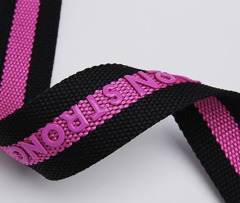 Custom 3D Logo Elastische band Glanse Matte Silicone Polyester Webbing Voor kleding Accessoires