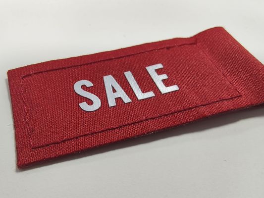 Aangepaste Ink Sale Tags Kleding Patches Zeefdruk Logo Geweven Etiket