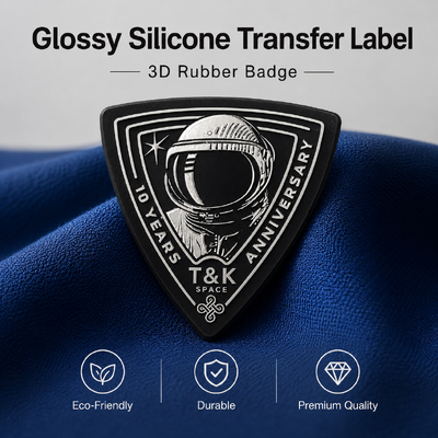 Custom Glossy Silicone Transfer Label voor sportkleding en mode