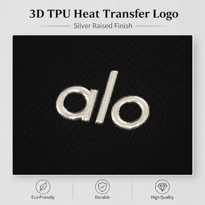 Custom Metallic TPU Transfer Label met 3D Spiegelafwerking