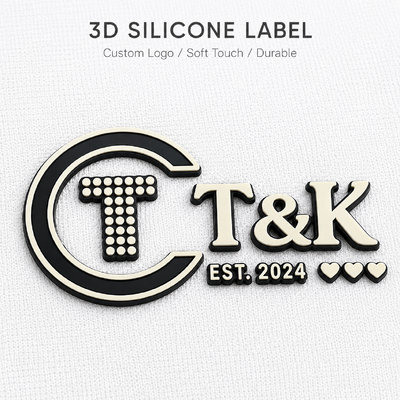 Premium Custom Silicone Warm Transfer Labels met 3D Raised Logo voor Kleding Sportwear Activewear Jackets Tassen en High-End Apparel Branding