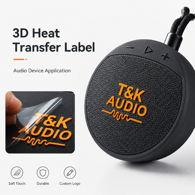Op maat gemaakte ontwerpen Eco-vriendelijke 3D-hitteoverdrachtskledinglabels Wasbestendig tot 40 wasbeurten