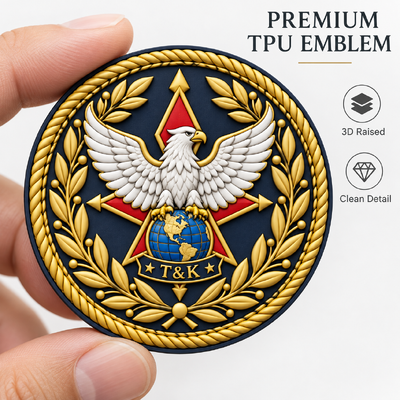 Custom Eagle Geborduurde Badges met Gedetailleerde Gouden Stiksels voor Kleding