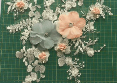 3D Geborduurde Bloemen naaien/strijken op Flard voor de Toebehoren van Kledingsapplique Diy