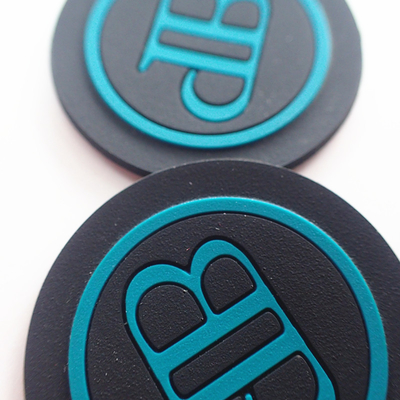 3D pvc Logo Raised Green Font Custom Logo Patches For Clothes